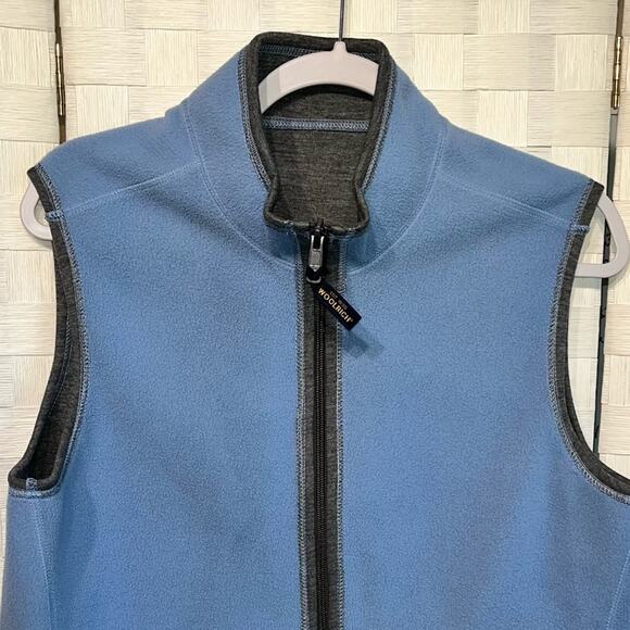 Woolrich Trailhead Fleece Reversible Vest Women’s Size Large In Glacier - Picture 6 of 8